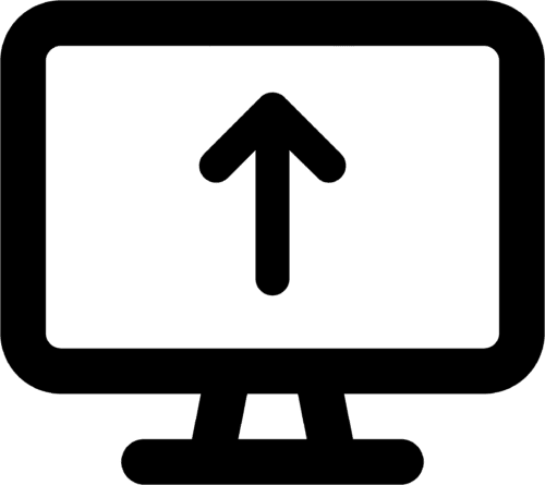 computer screen arrow icon
