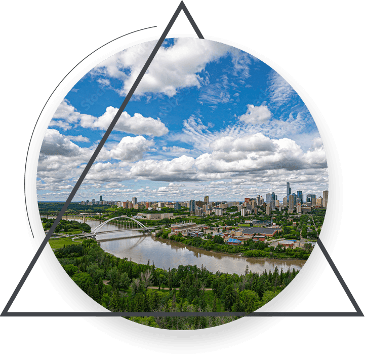 Edmonton, Alberta, CA skyline and cityscape