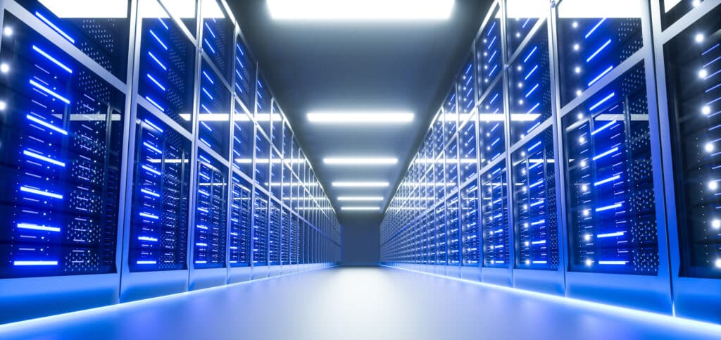 blue server room