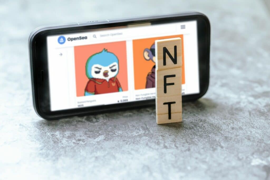NFT on phone - non-fungible token